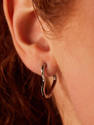 Lucardi Earrings 'Glitzerndes Basic' in Silver