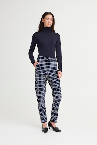 Coupe slim Pantalon 'IHKate' ICHI en bleu
