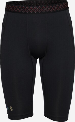 UNDER ARMOUR Skinny Workout Pants in Black: front