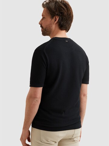 T-Shirt 'T-shirt in cotton/modal with texture' VANGUARD en bleu