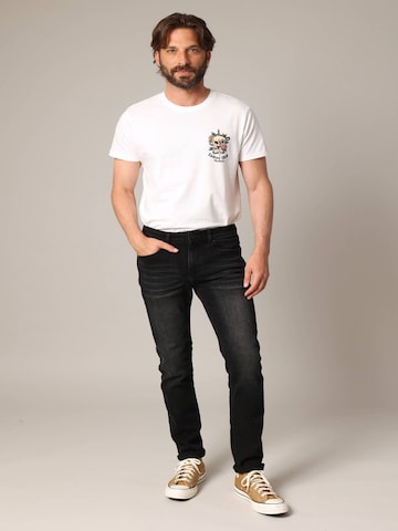 Coupe slim Jean 'Carlos' Deeluxe en noir