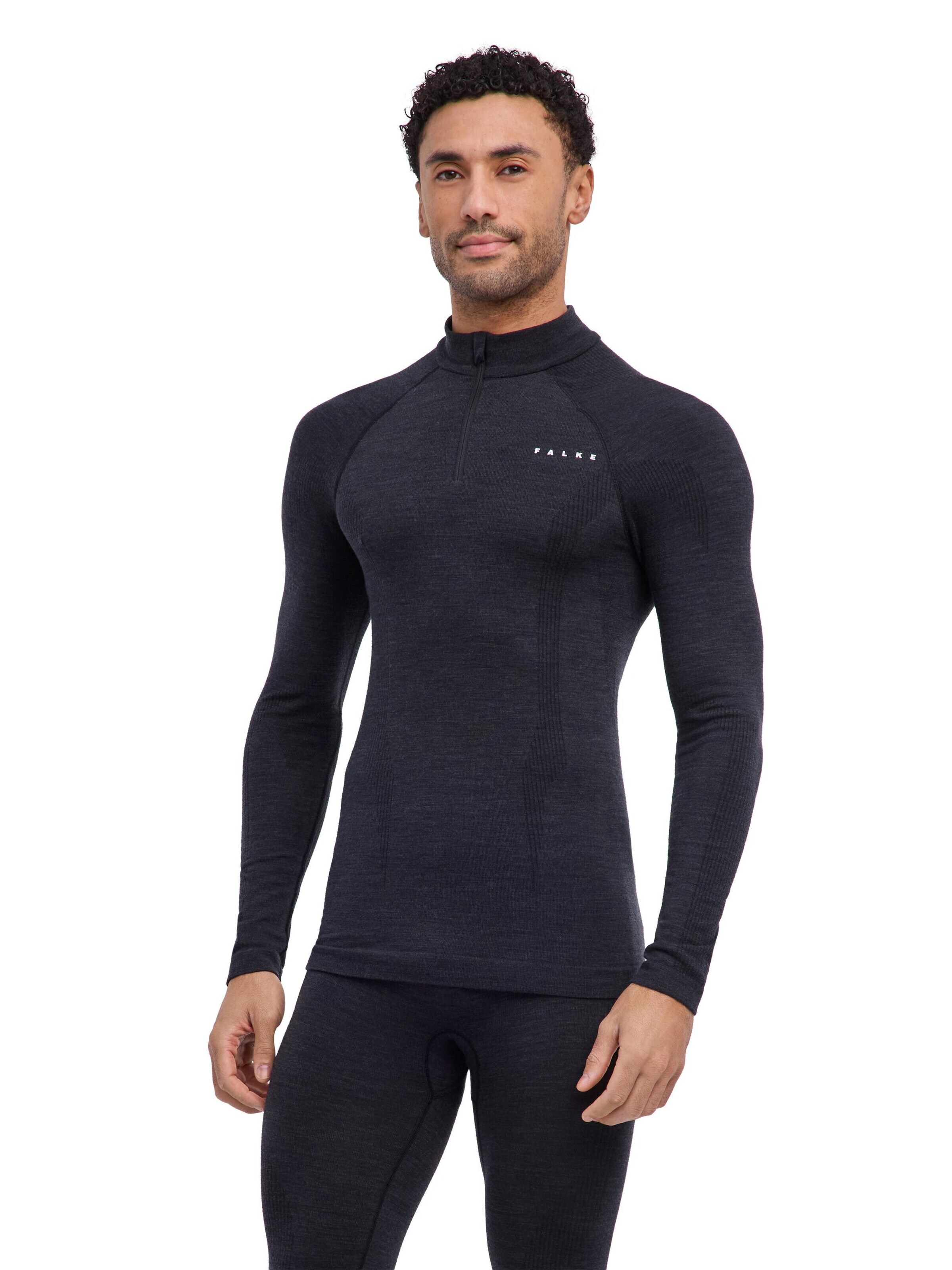 FALKE Base Layer in Black: front