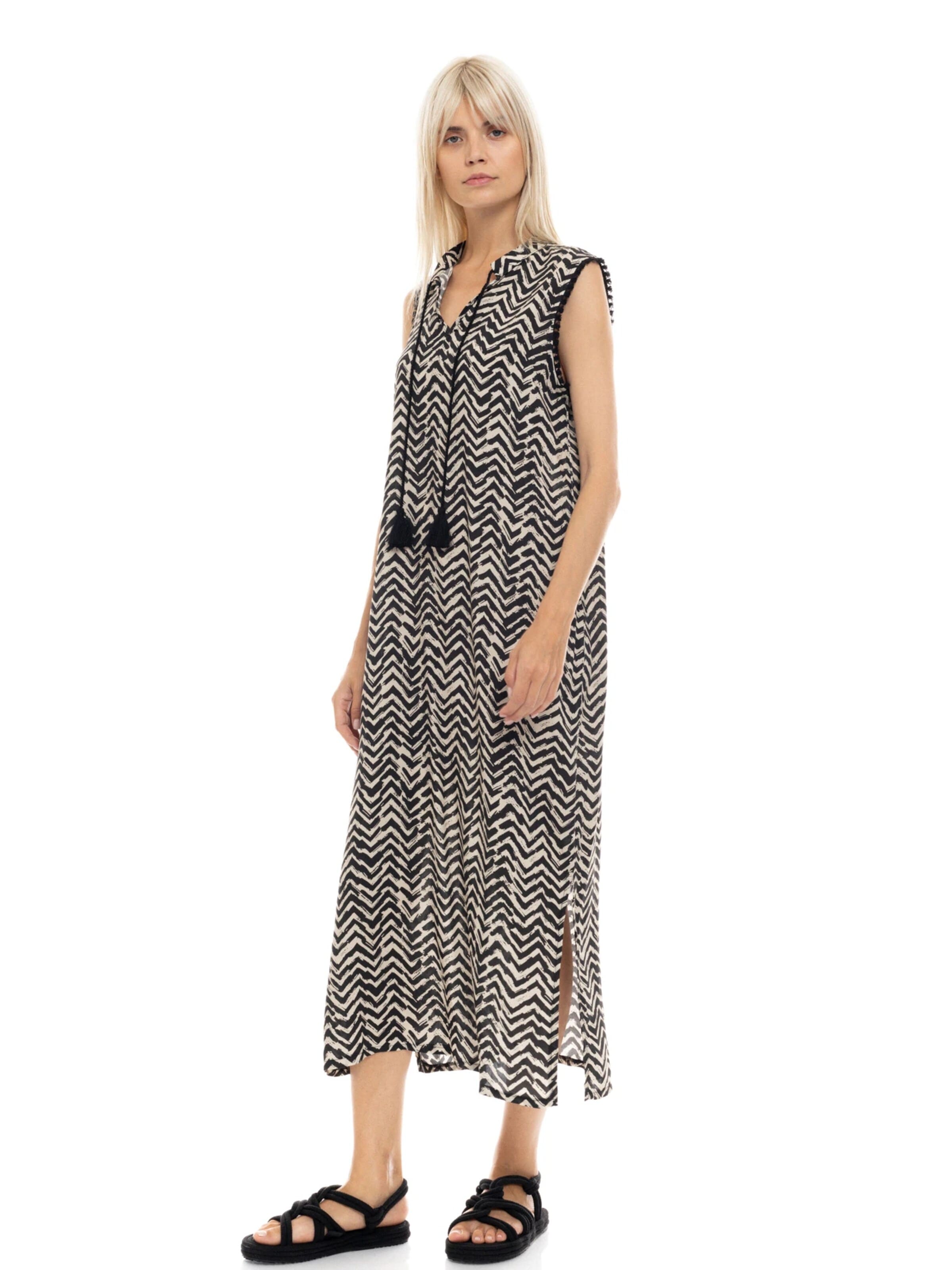 Pink Label Letnia sukienka 'BEACHWEAR LONG HAVANA' w kolorze czarny