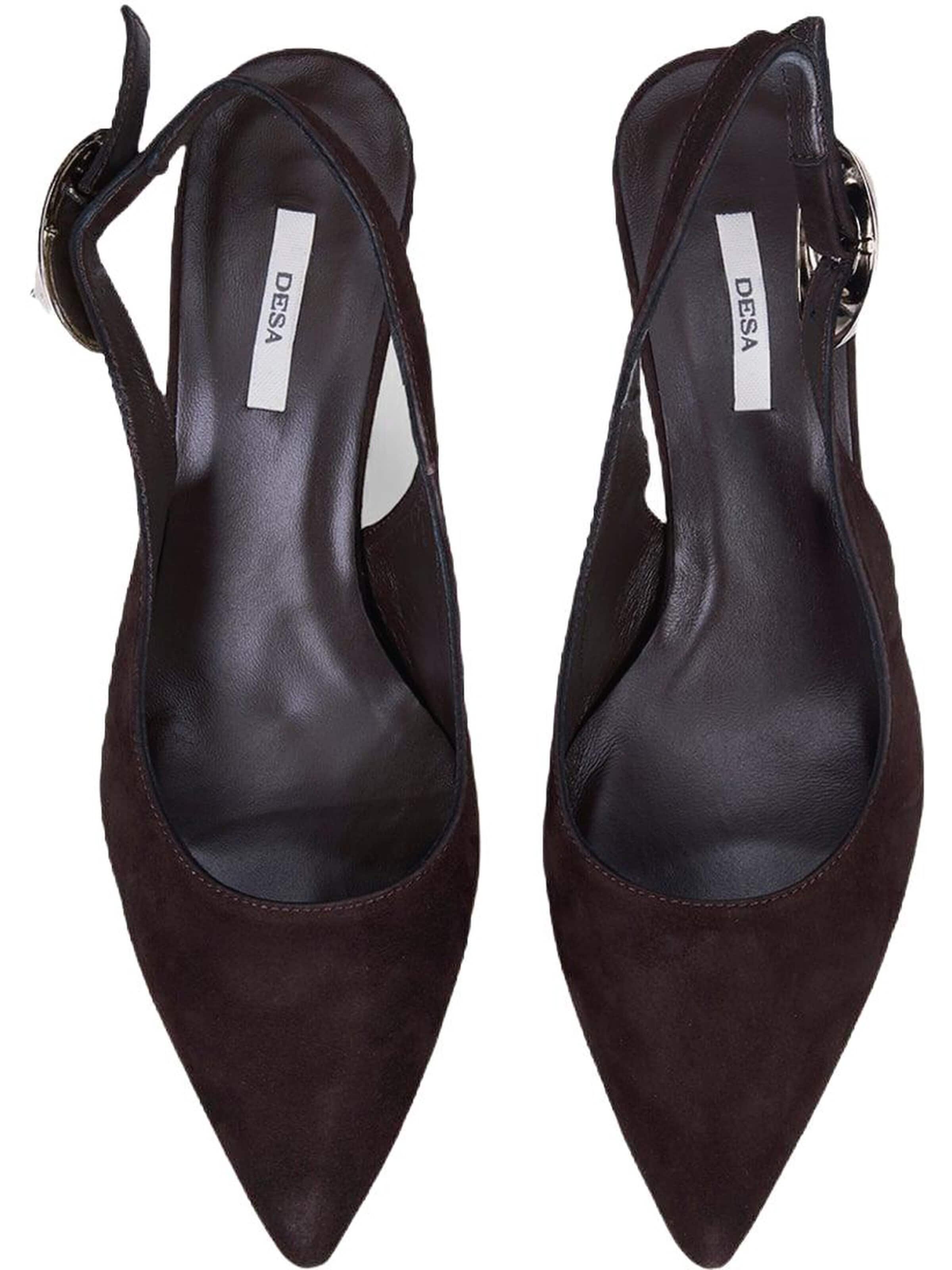 Desa - Zapatos destalonado en negro