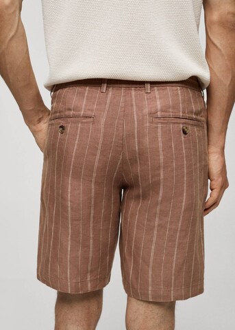 MANGO MAN Regular Pants 'Domenico' in Brown