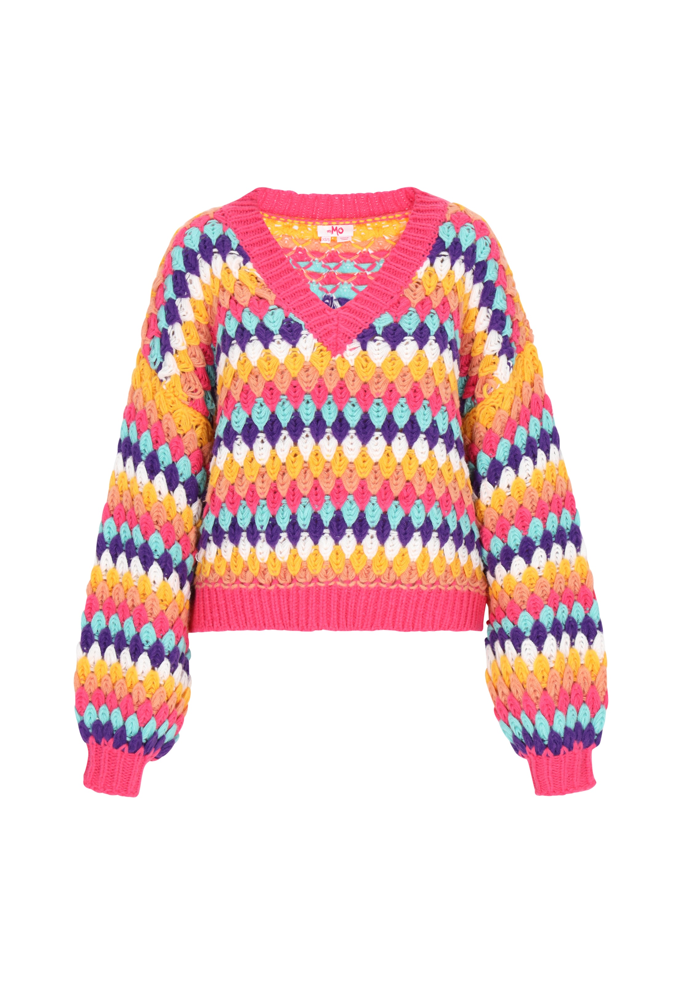 MYMO Oversize pulóver 'Young Fashion' - rózsaszín: elől