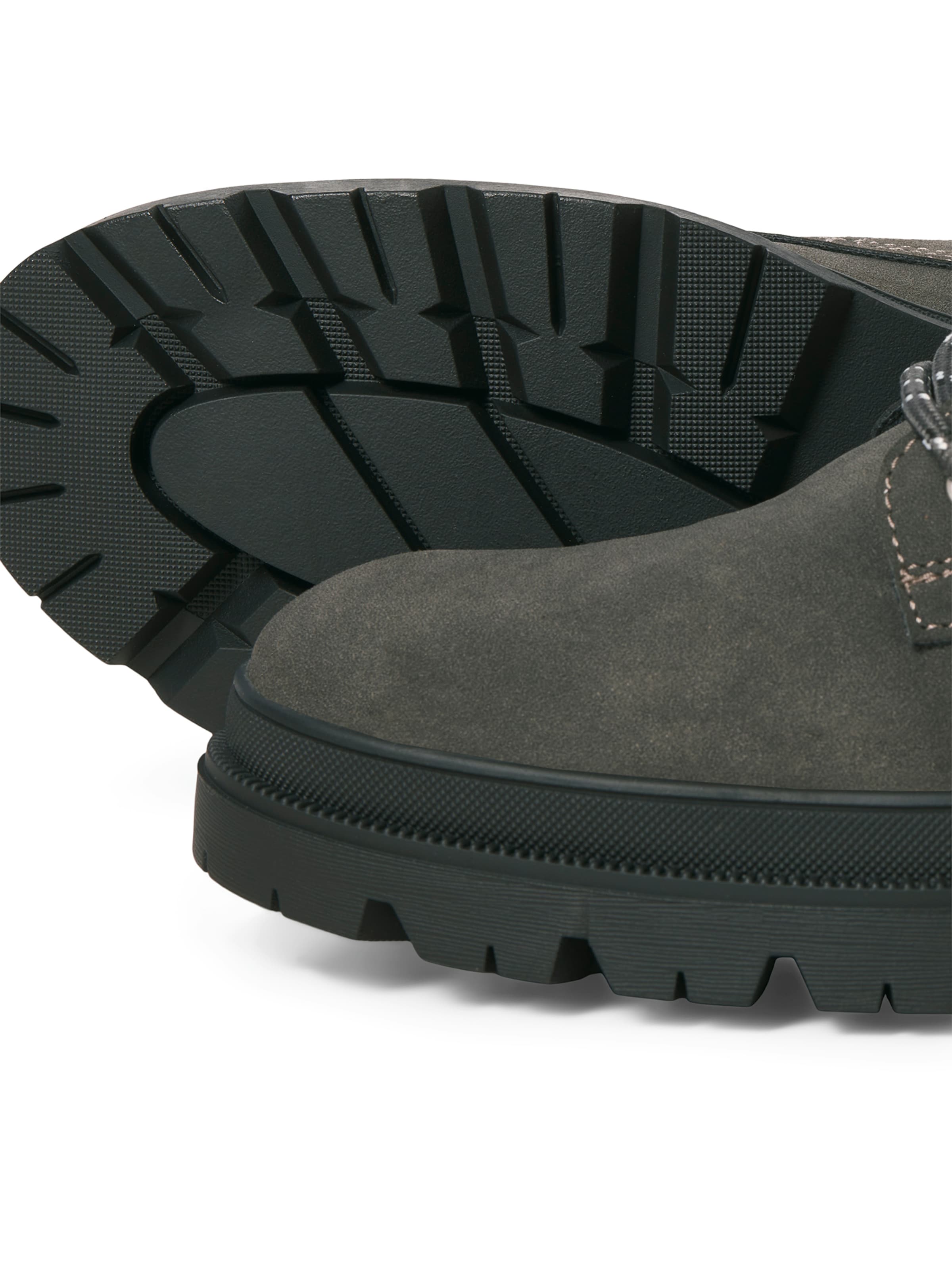 JACK & JONES Μπότες με κορδόνια 'JFWSANTANA' σε γκρι