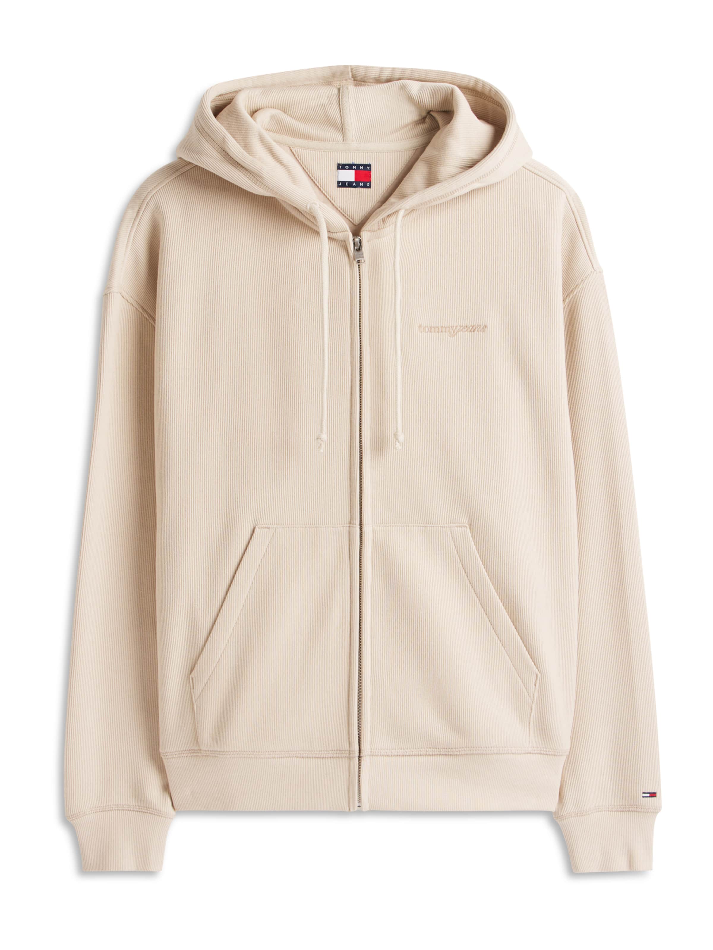Tommy Jeans Sweatjacke '90S' in Beige: Vorderseite