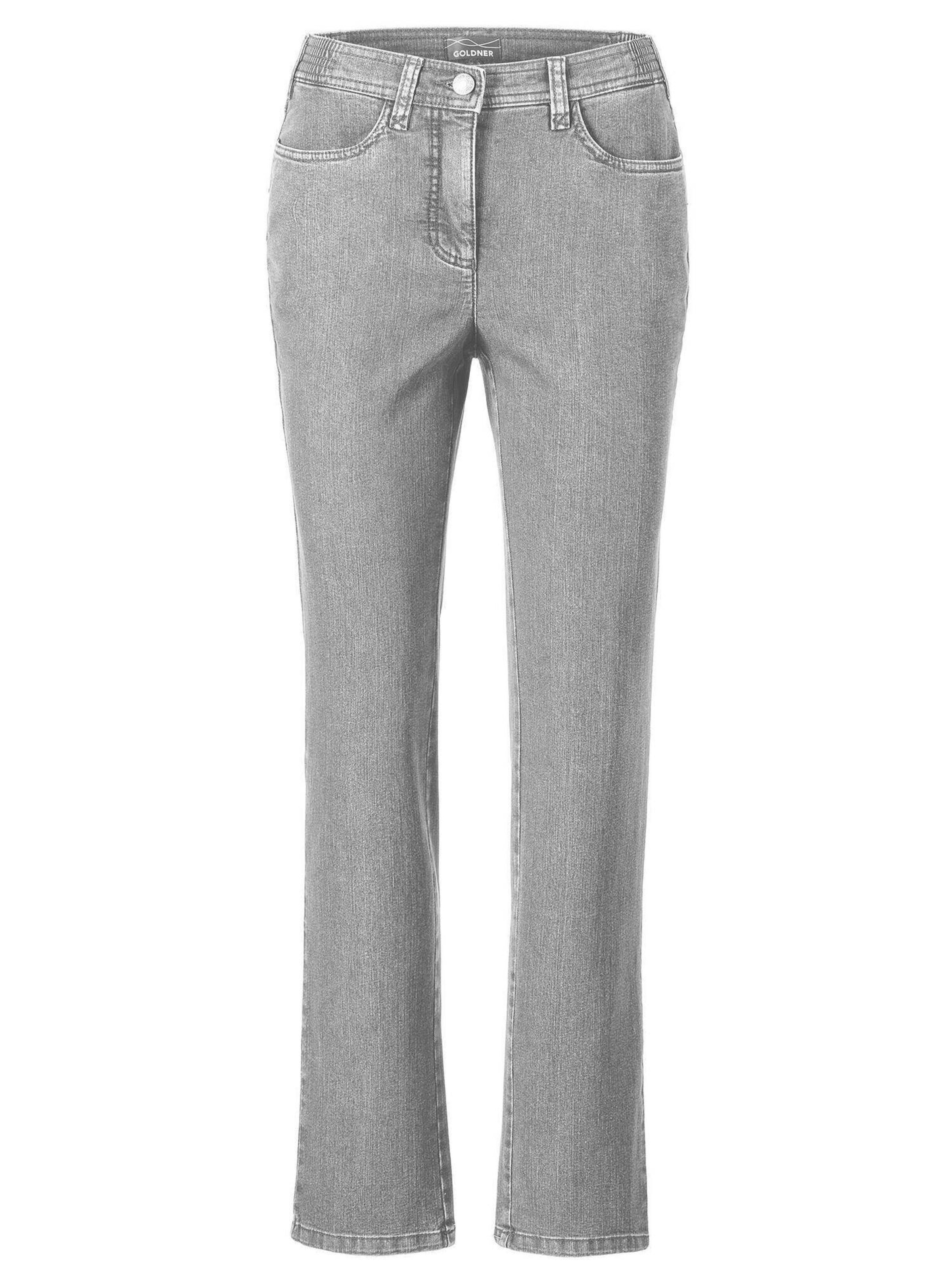 Goldner Jeans 'Carla ' in Grijs: voorkant