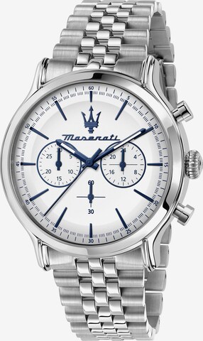 Maserati Analog Watch in Silver: front