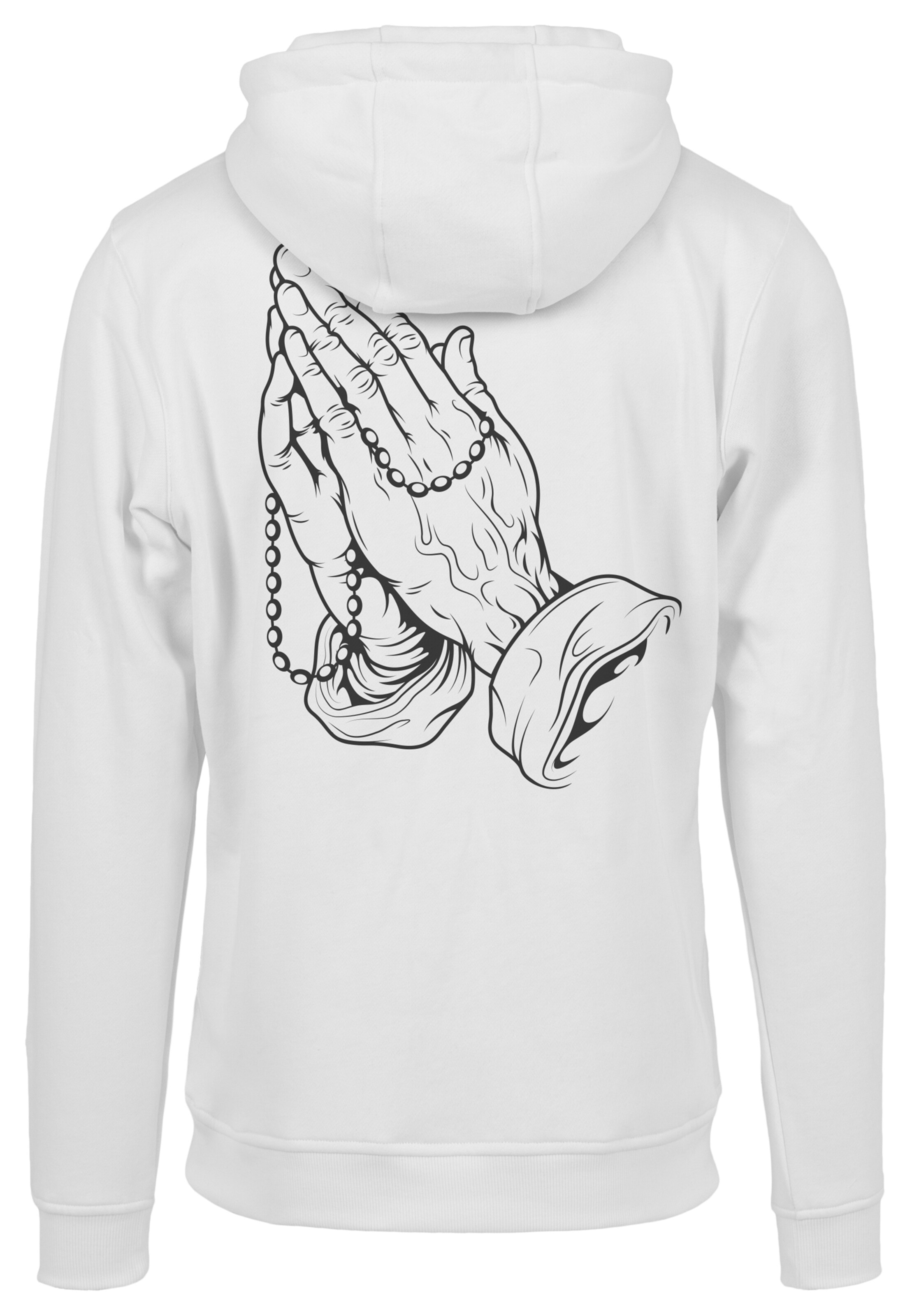 MT Men Sweatshirt 'Pray Hands' in Weiß