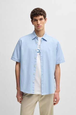 BOSS Regular Fit Hemd 'Rash_2_M' in Blau: Vorderseite