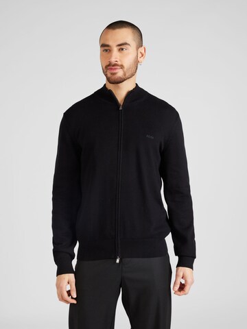 Vestes en maille 'Palano' BOSS Black en noir : devant