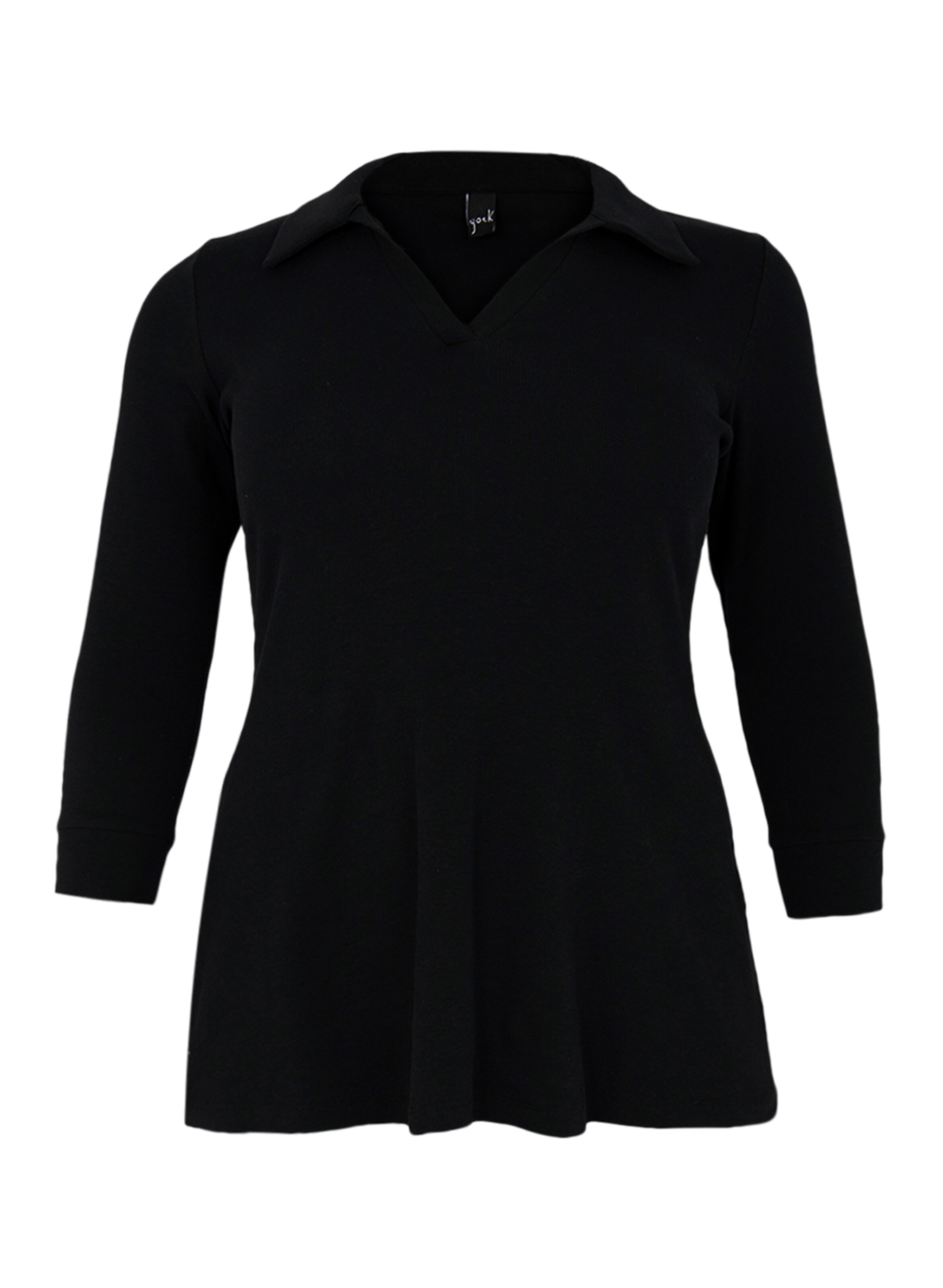 YOEK Shirt in Zwart: voorkant