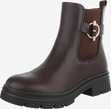 Ital-Design Ankle Boots in Brown: front