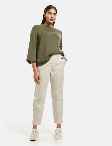 SAMOON Loose fit Pleat-Front Pants in Beige