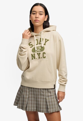 Superdry & Co Sweatshirt 'Vintage Prep' in Beige: voorkant
