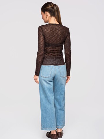 Camicia da donna di Ombre in marrone