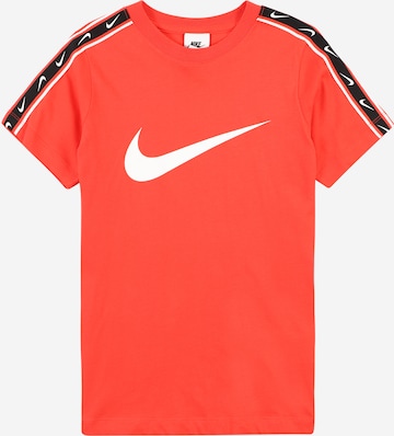 T-Shirt 'REPEAT' Nike Sportswear en rouge : devant