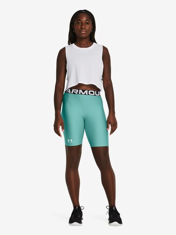 UNDER ARMOUR Skinny Workout Pants ' HeatGear 8 ' in Blue