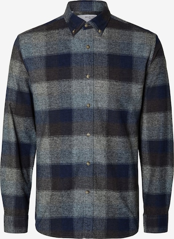 SELECTED HOMME Regular fit Button Up Shirt in Blue: front