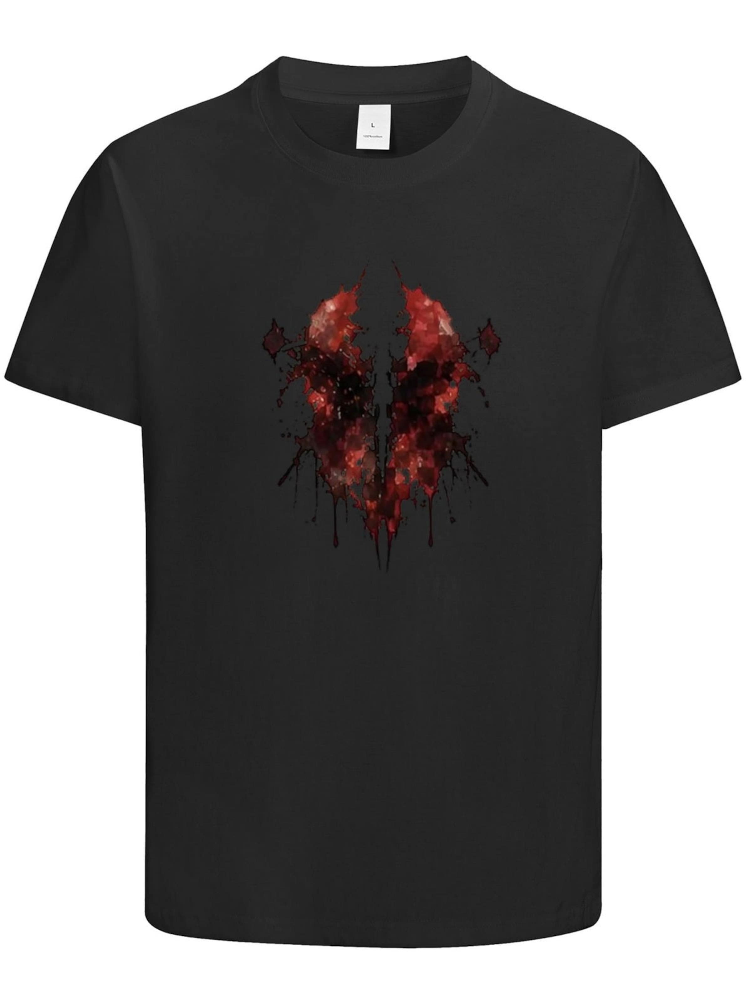 HUSKSWARE Shirt 'Grafik'‌‌‌‌‌‌‌ in Schwarz: Vorderseite
