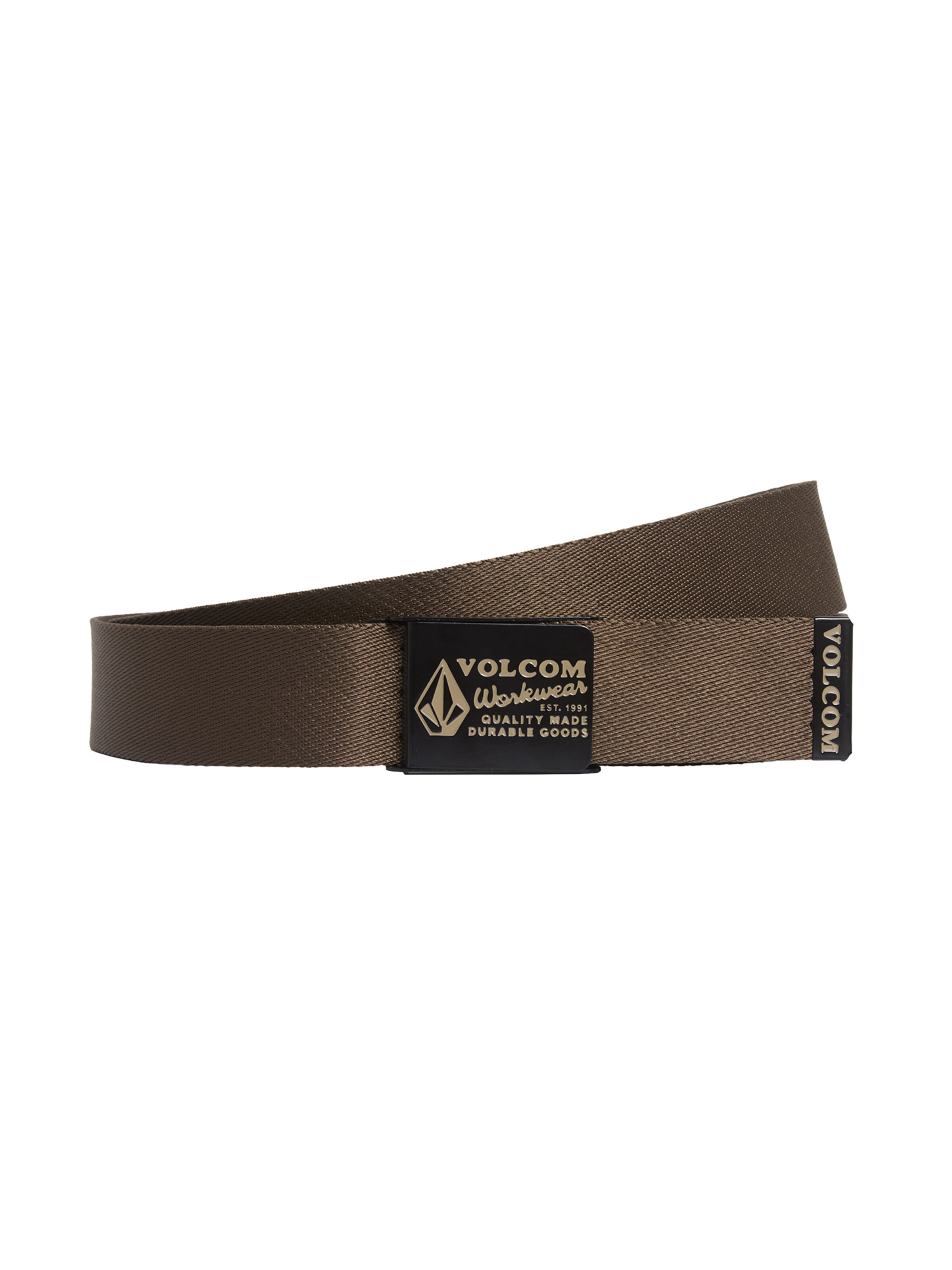 Volcom Riem 'Workwear' in 80-105 in de kleur Ombergrijs / Zwart, Productweergave