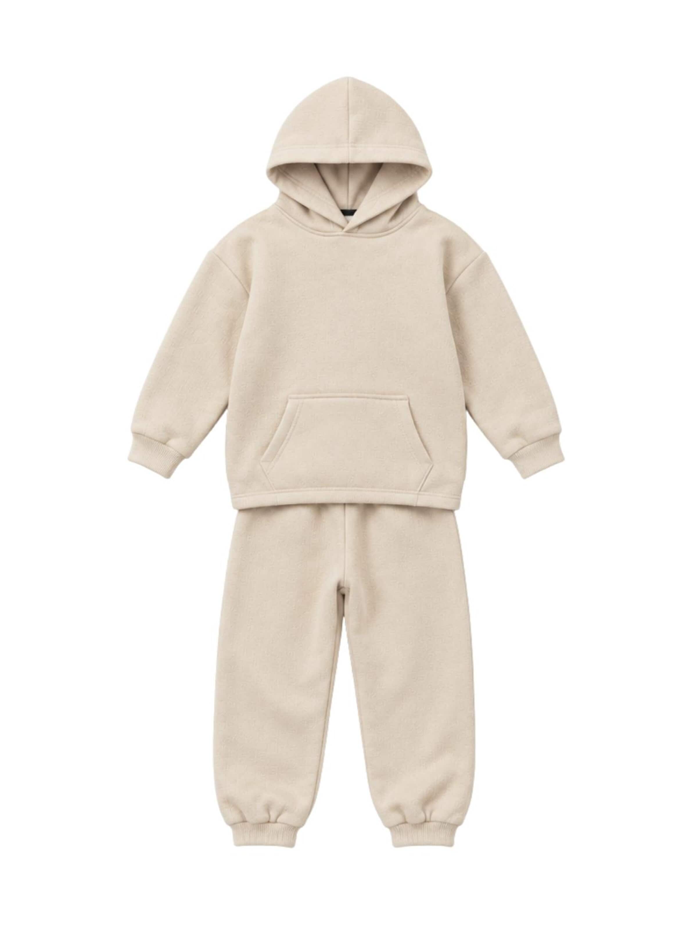 LOUIS LECLER Joggingpak 'Finn' in Beige: voorkant