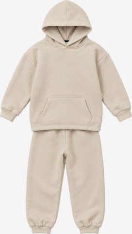 LOUIS LECLER Joggingpak 'Miray' in Beige: voorkant