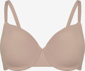 Reggiseno 'Bügel-BH Basic, glatte Cups, geklebte Kanten' di ESOTIQ in beige: frontale