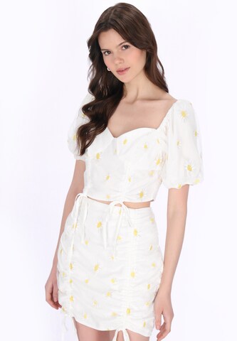 MYMO Blouse 'Young Fashion' in Wit: voorkant