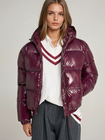 Veste d’hiver Funky Buddha en rouge : devant