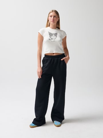 Wide Leg Pantalon NoWear en noir : devant