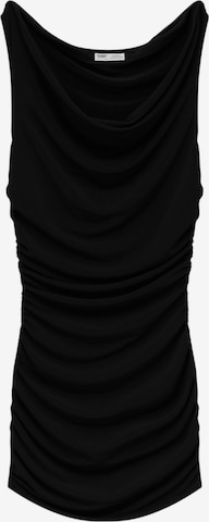 Rochie de cocktail de la Pull&Bear pe negru: față