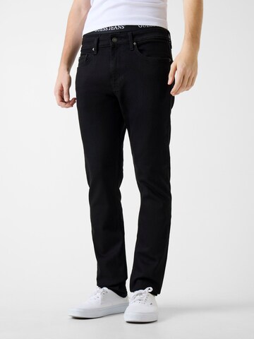 GUESS JEANS Štandardný strih Džínsy 'GJ' - Čierna: predná strana