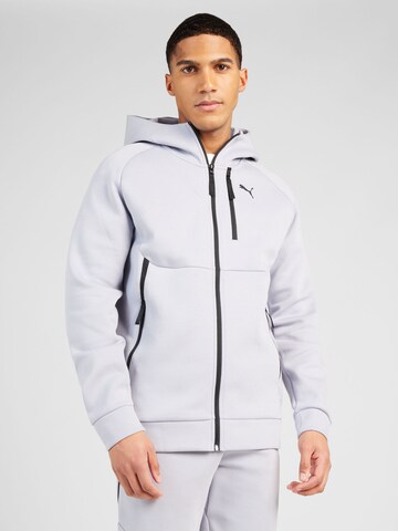 PUMA Sweat jacket 'PUMATECH' in Grey: front