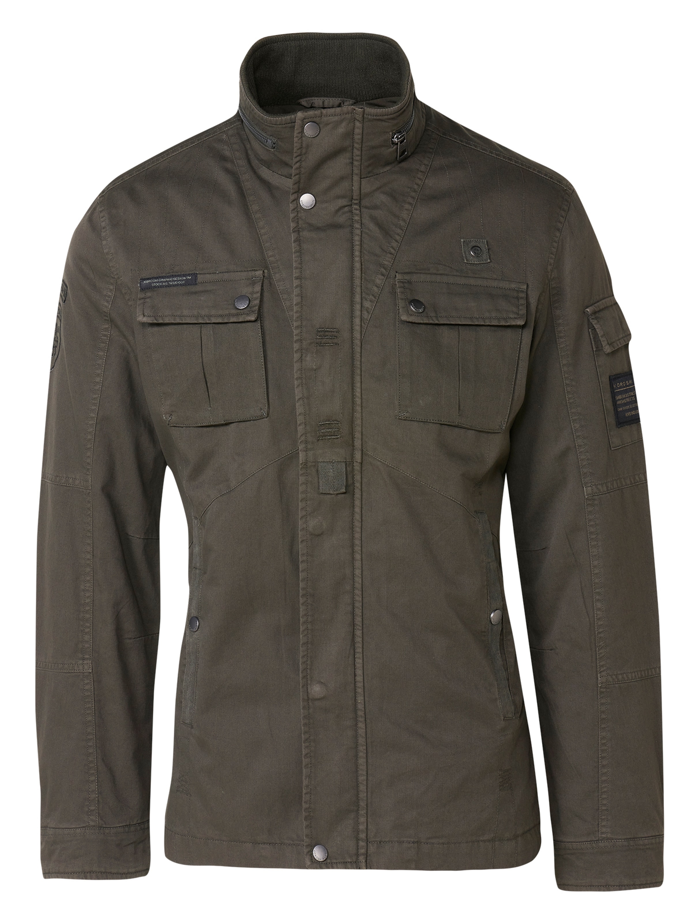 Giacca di mezza stagione di KOROSHI in verde: frontale