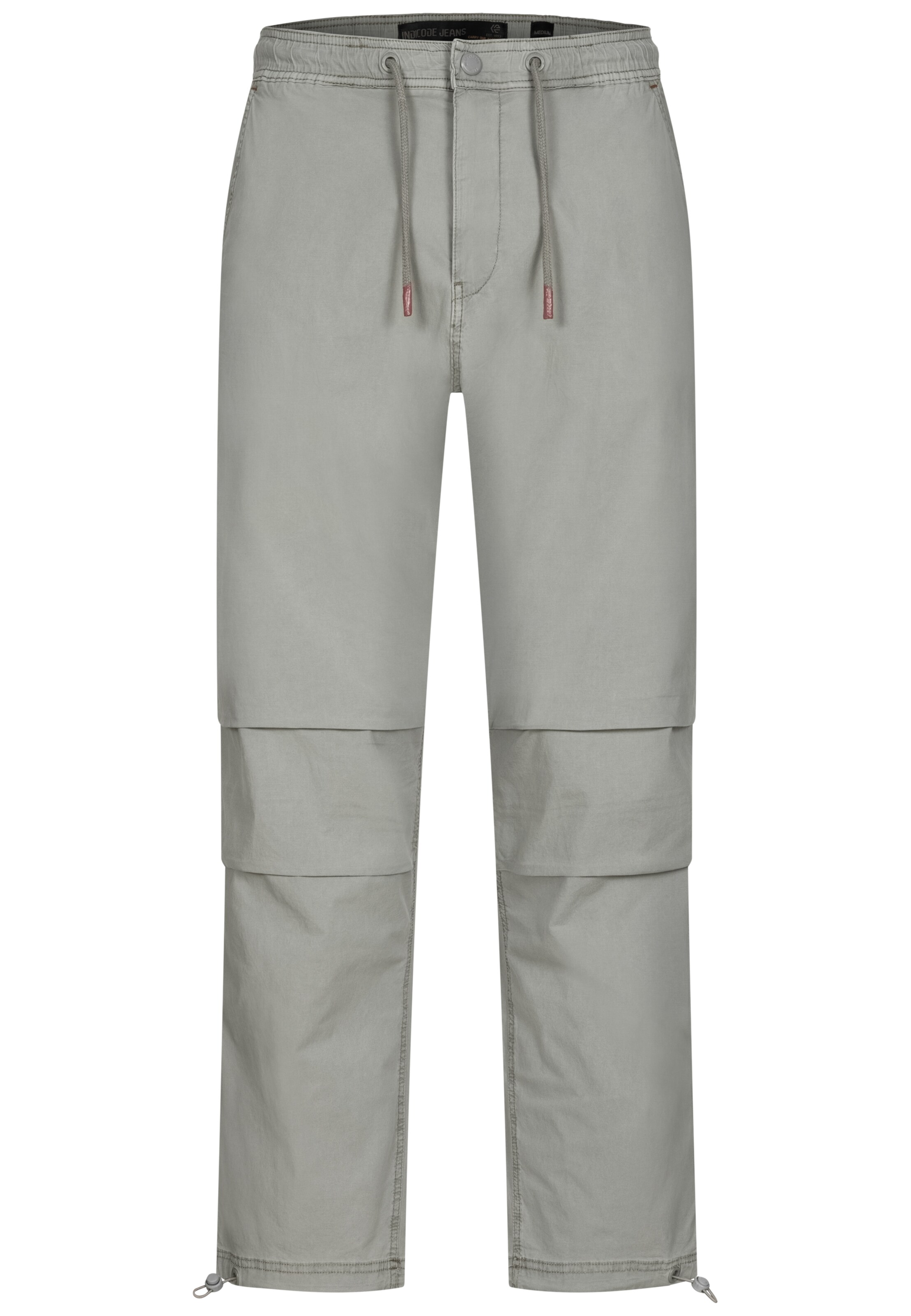 INDICODE JEANS Tapered Pants 'Paulino' in Grey: front