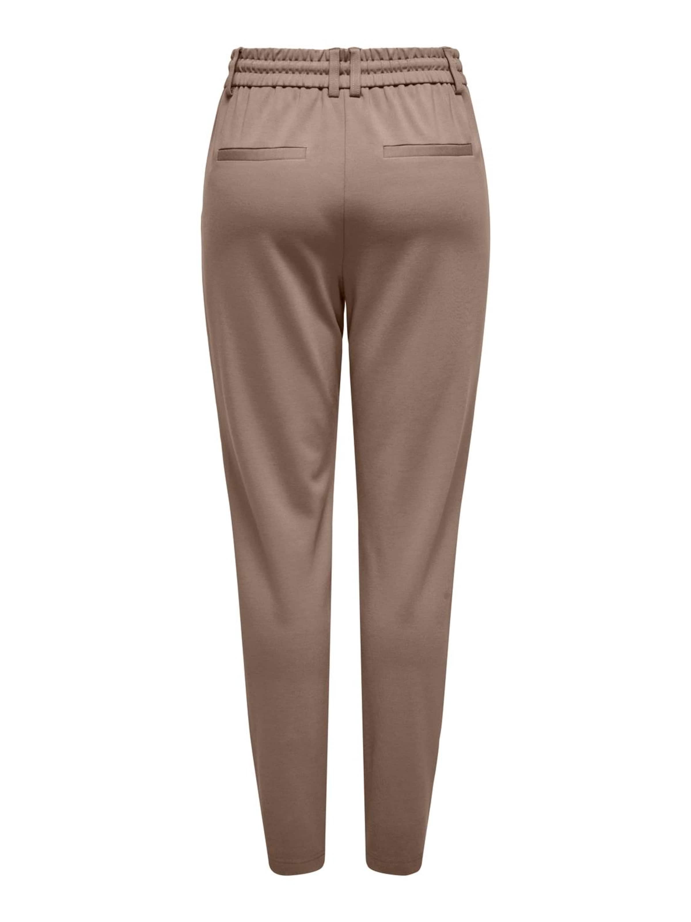 ONLY Slim fit Pleat-front trousers 'ONLPoptrash' in Brown