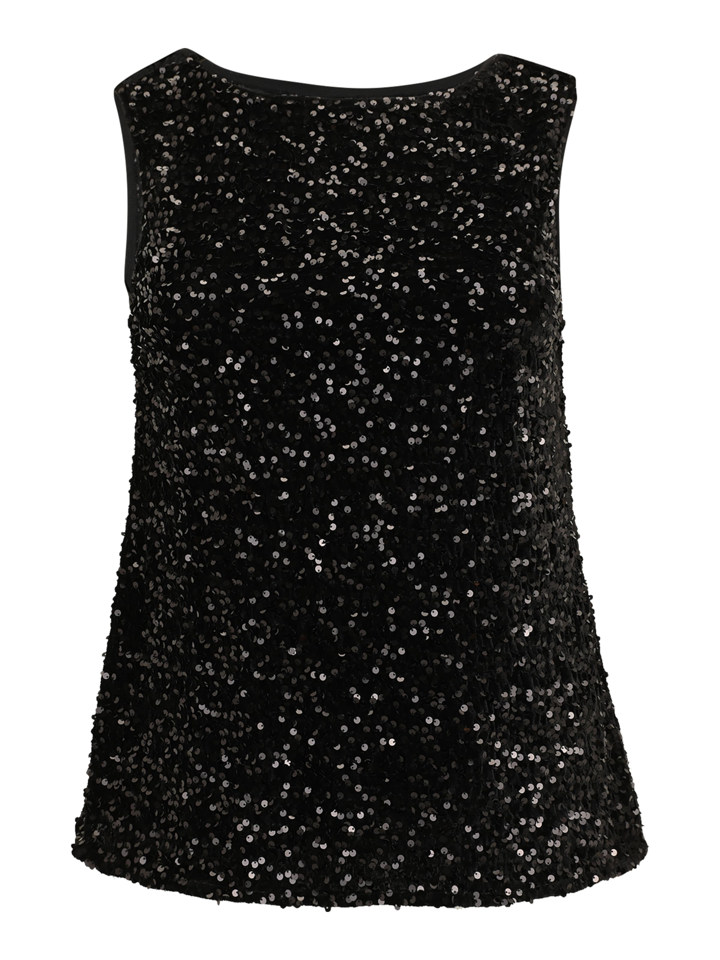 PIECES Curve Top &#x27;PCKAM&#x27; in Black: front