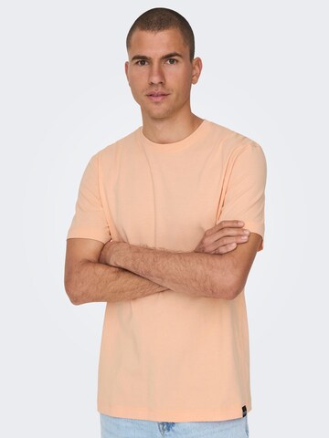 Only & Sons Shirt 'Max' in Orange: front