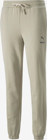 PUMA Tapered Workout Pants in Beige: front