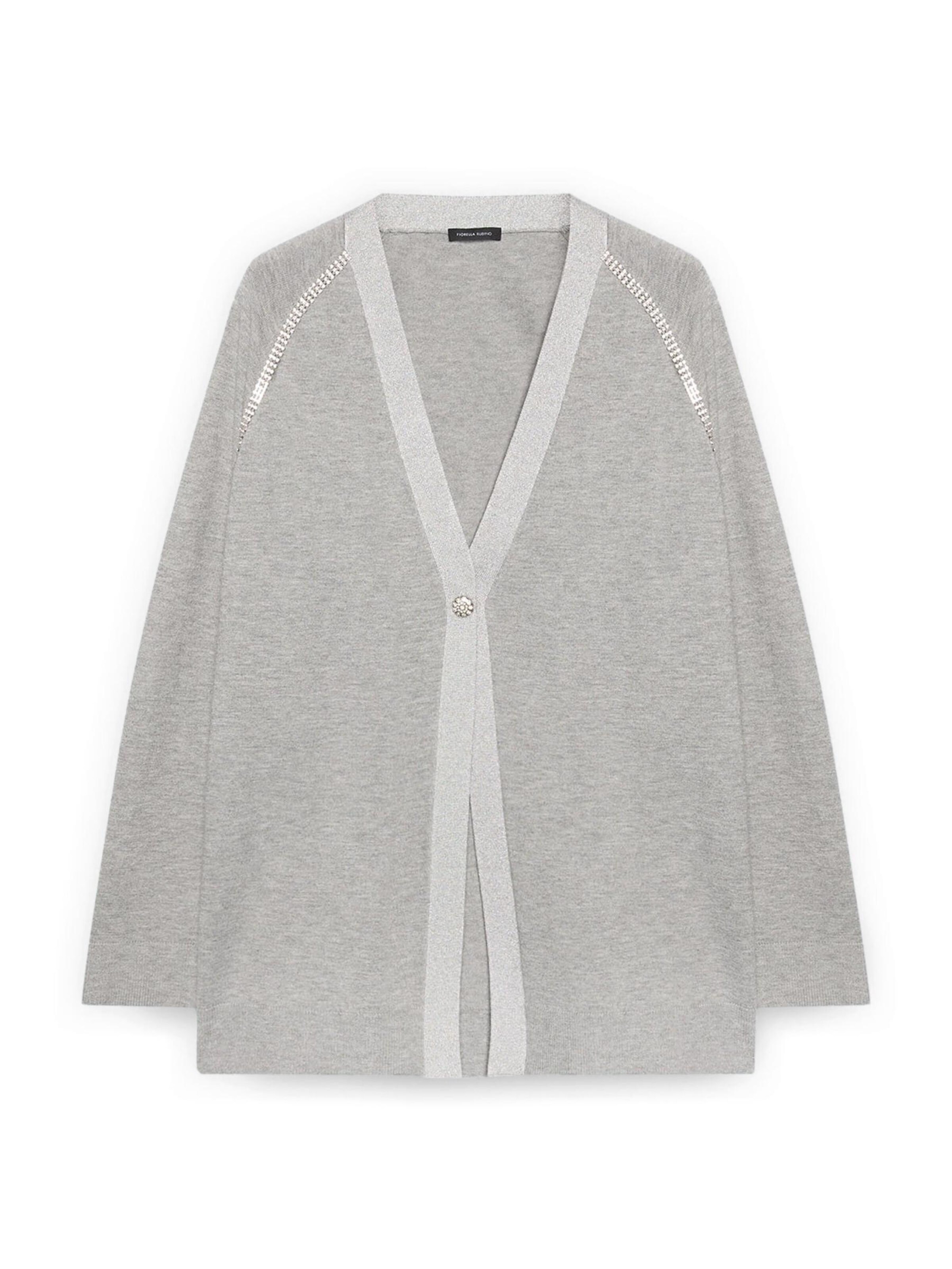 Cardigan Fiorella Rubino en gris : devant