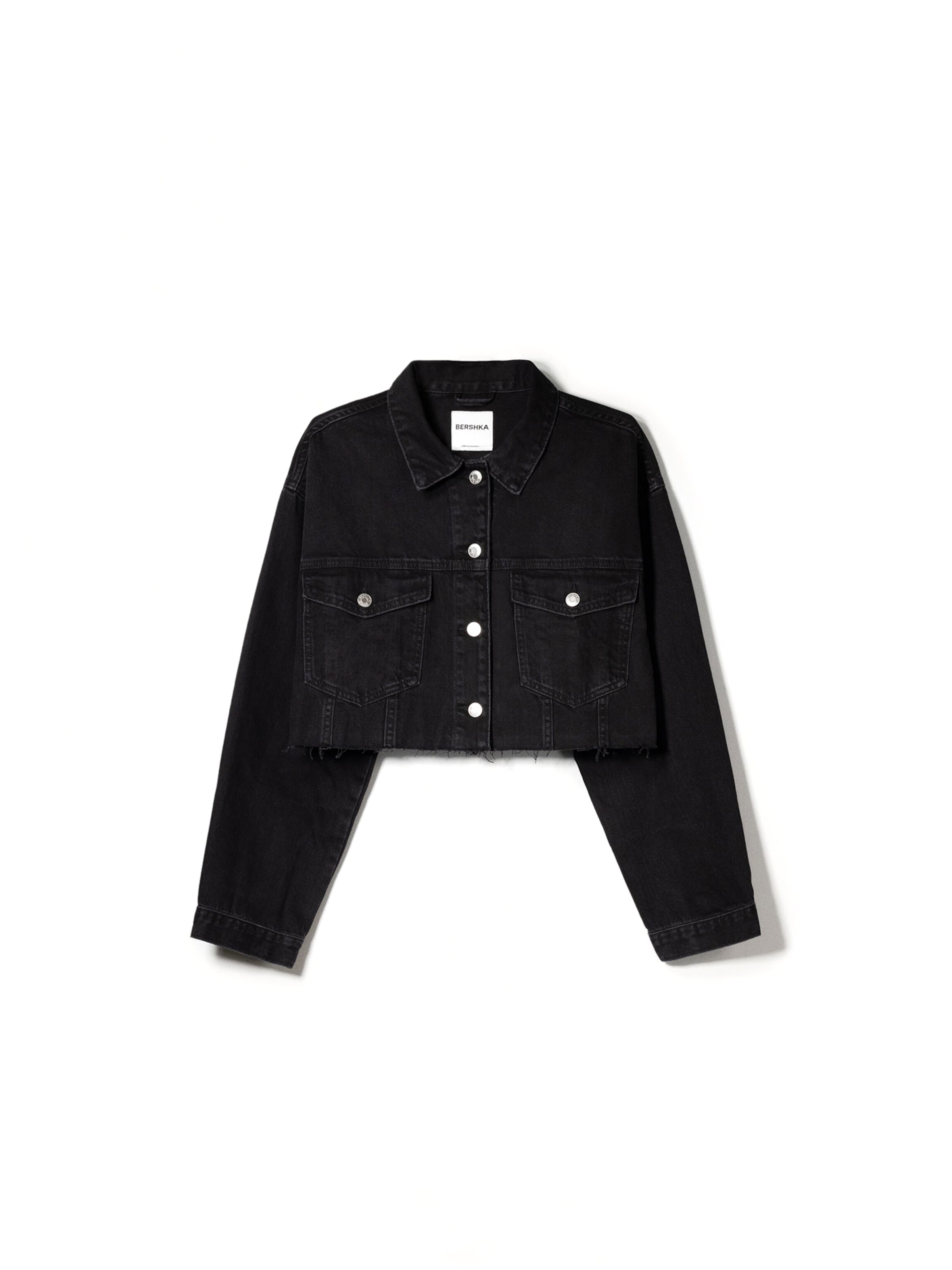 Bershka Átmeneti dzseki - fekete: elől
