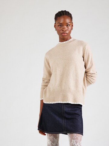 Pull-over 'VIHEFNA' VILA en beige : devant