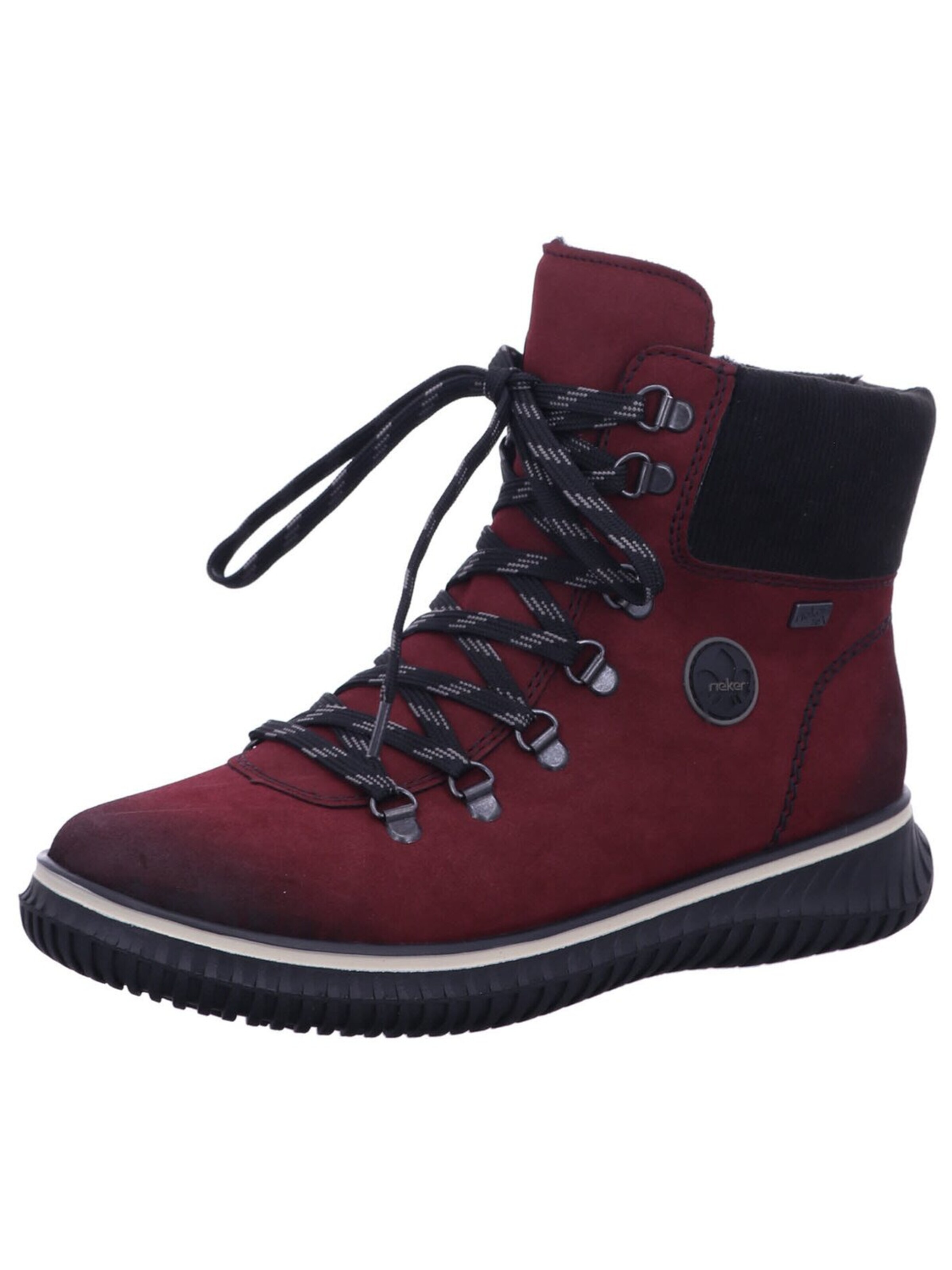 Rieker Sneakers hoog 'Stiefeletten/Boot Damen 74247 35 Kunststoff (Synthetik) in rot' in Rood: voorkant
