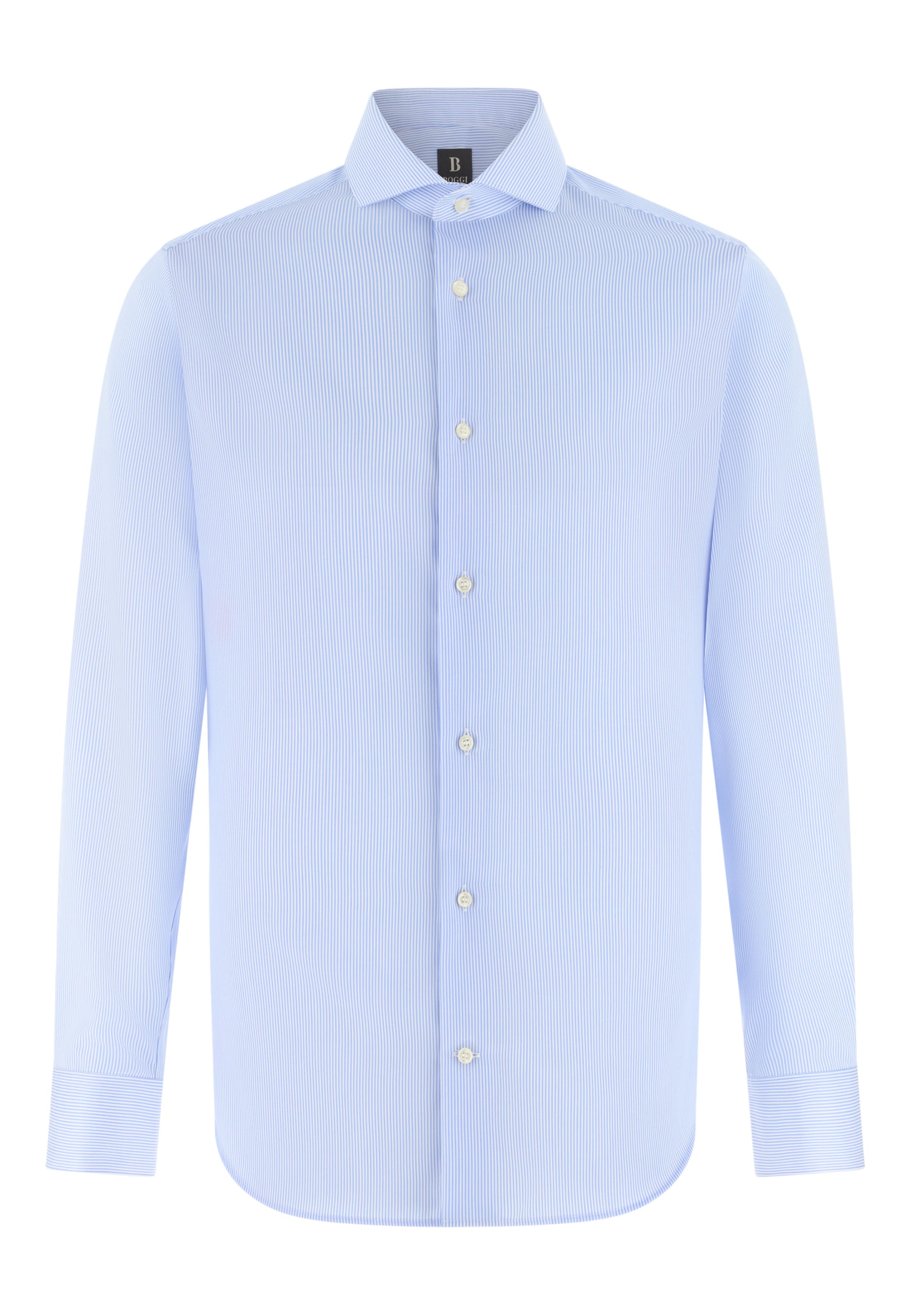 Coupe slim Chemise Boggi Milano en bleu : devant