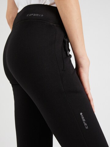 ICEPEAK Skinny Outdoorové nohavice 'Adain' - Čierna