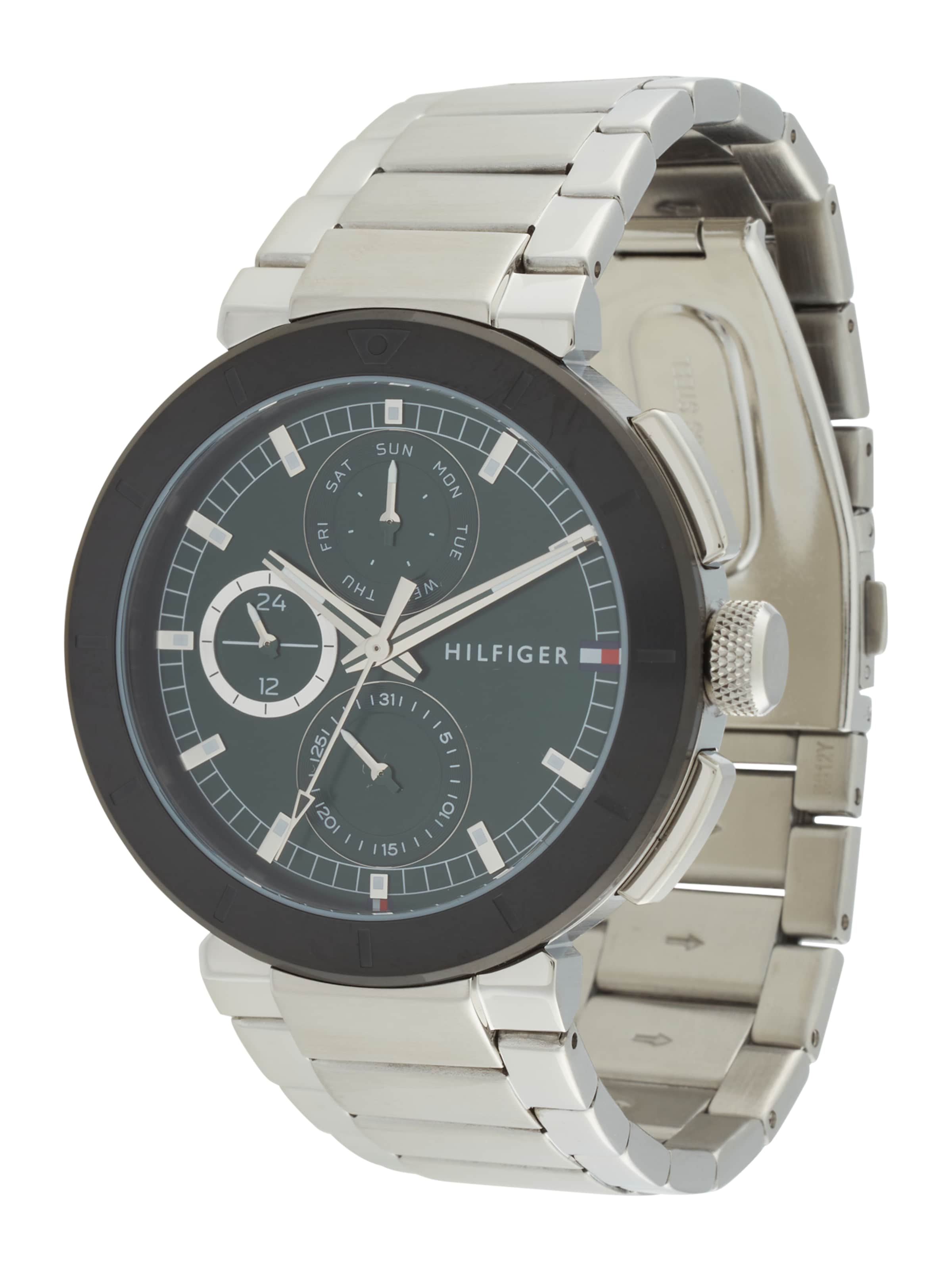 TOMMY HILFIGER Аналоговые часы 'LORENZO' в Серебристый: спереди