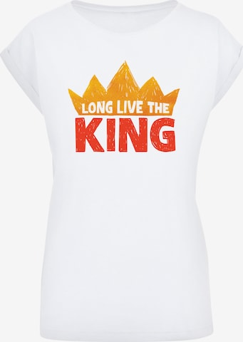 F4NT4STIC Shirt 'Disney König der Löwen Movie Long Live The King' in Wit: voorkant